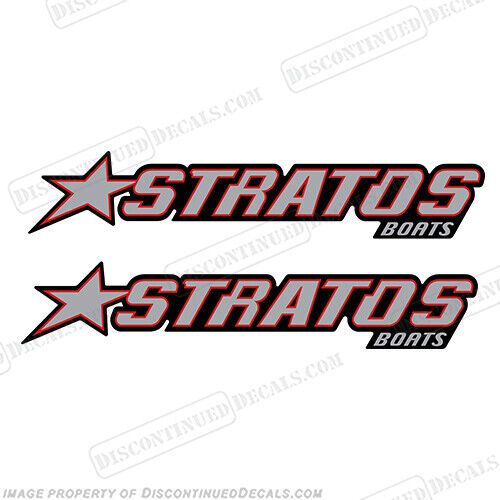 Fits 32&#034; chrome stratos boats decal kit