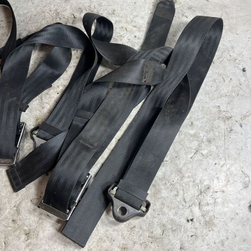 79-83 datsun 280zx rear seat belts &amp; buckles black left right pair