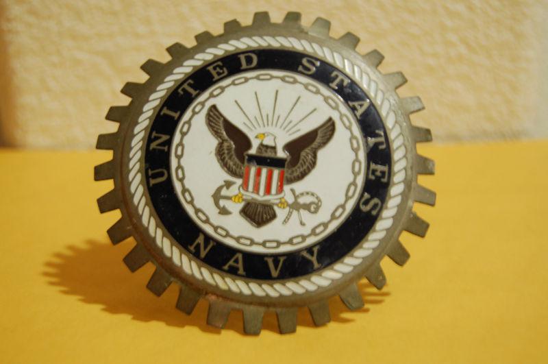 Vintage united states navy grill emblem 4 inch