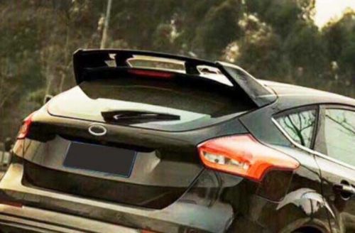 For ford focus hatchback rs carbon fiber 2012-2018 rear boot spoiler wing flap