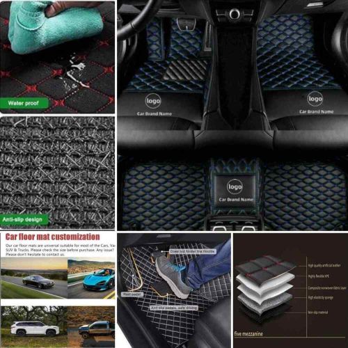 For chrysler pacifica 2004-2024 car floor mat front &amp; rear carpet waterproof mat