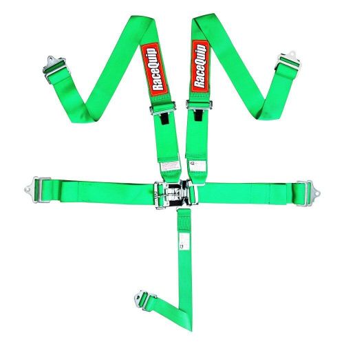 Racequip 711071 - green 5-point latch and link harness set