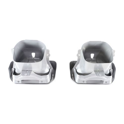 2 pack rear exhaust tips bezels silver for 19-24 chevy silverado gmc sierra 1500