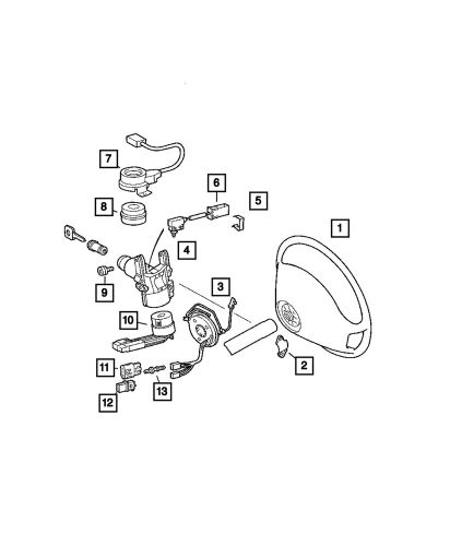 Genuine mopar steering wheel transponder 5120812aa