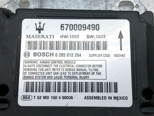 2014-2016 maserati quattroporte airbag computer diagnostic control module oem