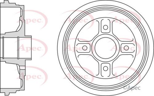 Brake drum fits nissan micra k13, k13kk 1.2 rear 2010 on 432061ha0a apec quality