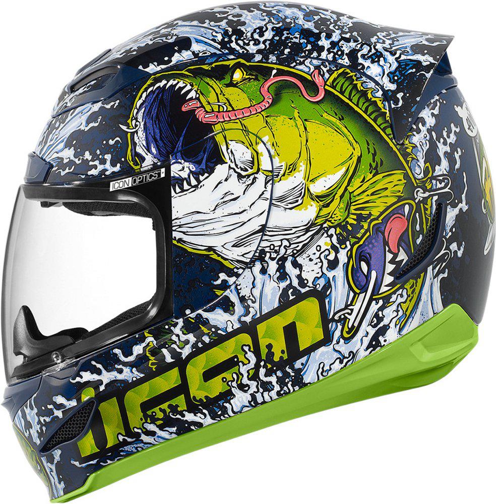 Icon mens airmada basstard full face helmet 2013