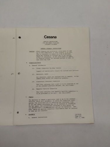 Cessna model 57142-eaa aircraft cylinder service instructions-original