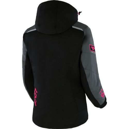 Fxr snowmobile womens renegade fx insulated jacket - black/charcoal/fuchsia