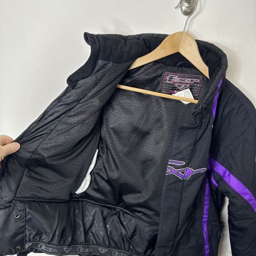 Fxr rider snowmobile insulated jacket coat woman 6 black purple