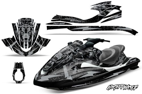 Graphics kit sticker decal wrap for yamaha wave runner 02-05 nightwolf silver