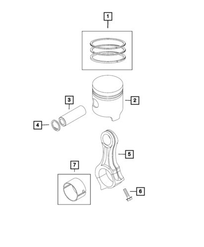 Genuine mopar piston ring kit 68098943aa