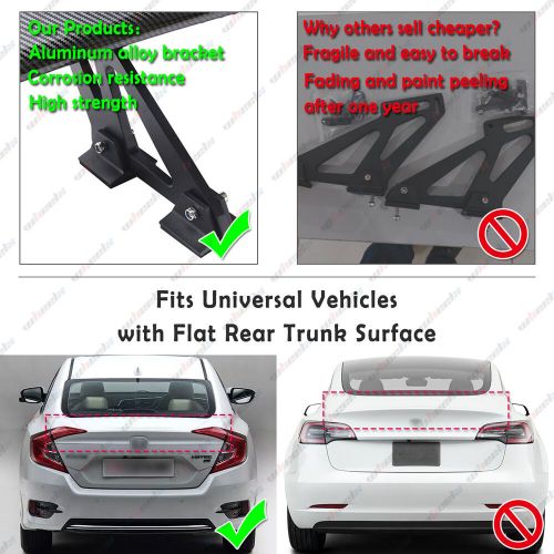 Rear trunk gt-style spoiler wing adjustable for chevrolet corvette c5 c7 c8