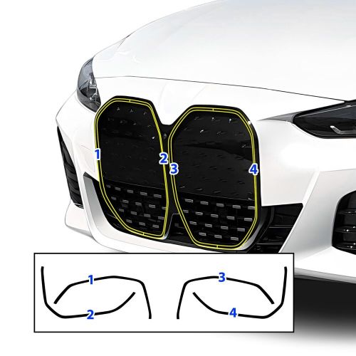 Fits bmw i4 2022+ grille chrome delete decal blackout vinyl film