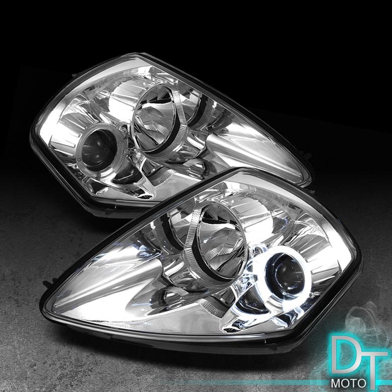 Clear 00-05 mit. eclipse halo projector headlights lamps lights left+right pair