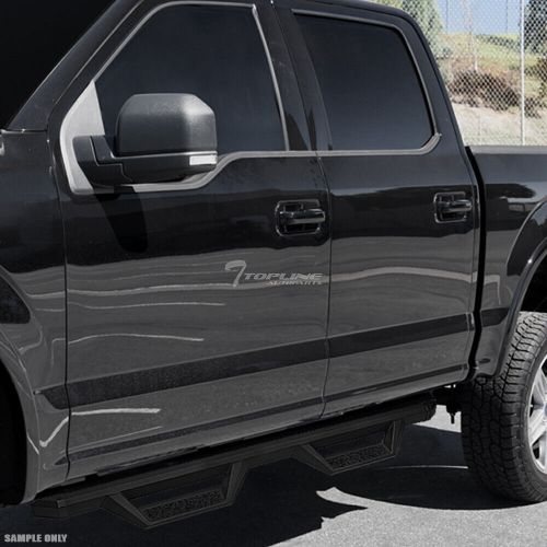 Topline for 2005-2021 frontier king/crew aluminum drop step bars v2 -matte black