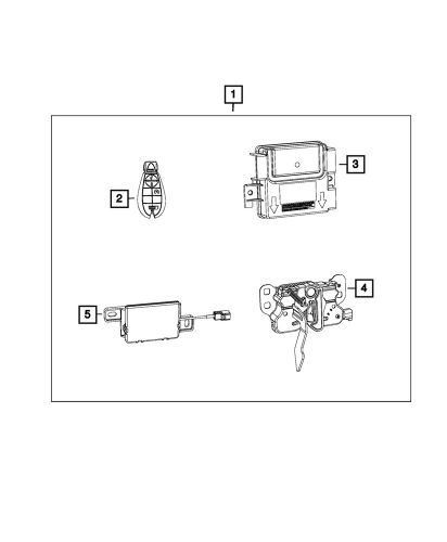 Genuine mopar remote start and keyless entry antenna 68144668ad