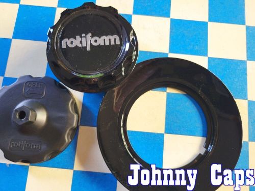 Rotiform wheels # 1005-43gb . new gloss black wheel center caps  [94]  (qty. 1)