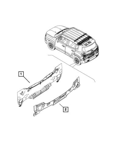 Genuine mopar lift-gate opening panel 68246341aa