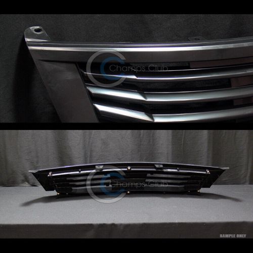 Fits 08-10 accord sedan glossy blk mu style front hood bumper grill grille guard