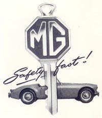 Vintage style mg key blank. terrific gift.  mga mgb mgc mgbgt mgtf mgtd mgtc.