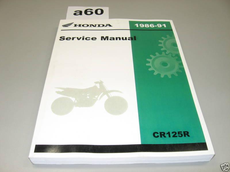 New service manual honda cr125 cr125r 86-91 oem honda shop repair book    #a60