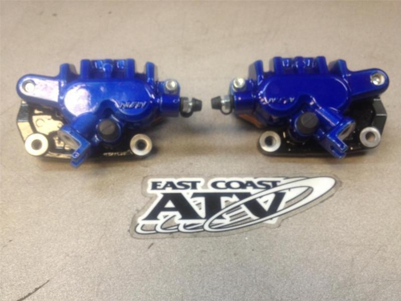 New honda trx450r 450r 450 powdercoated candy blue front brake calipers