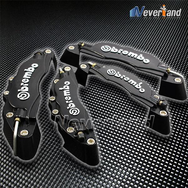 4x front+rear universal disc brake calipers covers brembo look medium+small 3d