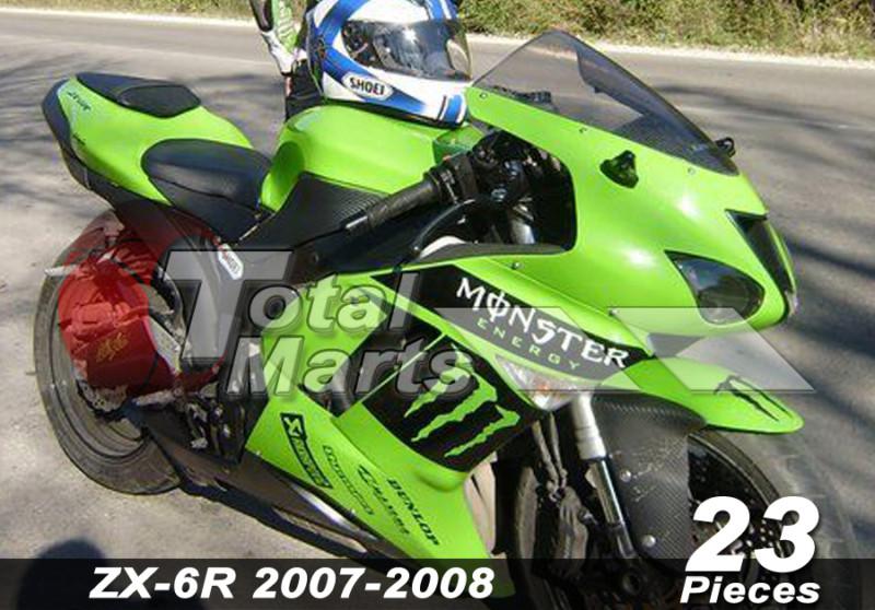 Fairing for kawasaki ninja zx6r zx-6r 636 zx636 07 08 2007 2008 abs green fc7650