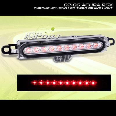 02-06 acura honda rsx dc5 chrome led third trunk brake light k20 vtec type s new