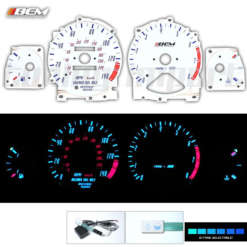 94-97 honda accord glow gauge wire harness manual cluster face inverter kit