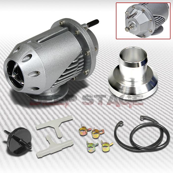 Universal billet aluminum anodized type 1 turbo sqv blow off valve bov silver