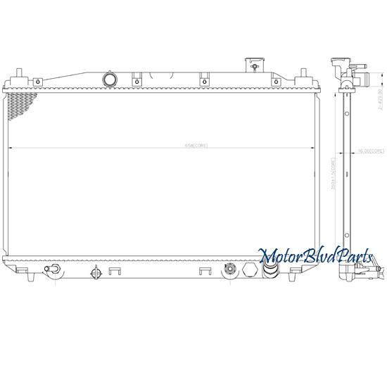 03-05 honda civic hybrid l4 1.3l automatic transmission oe style radiator