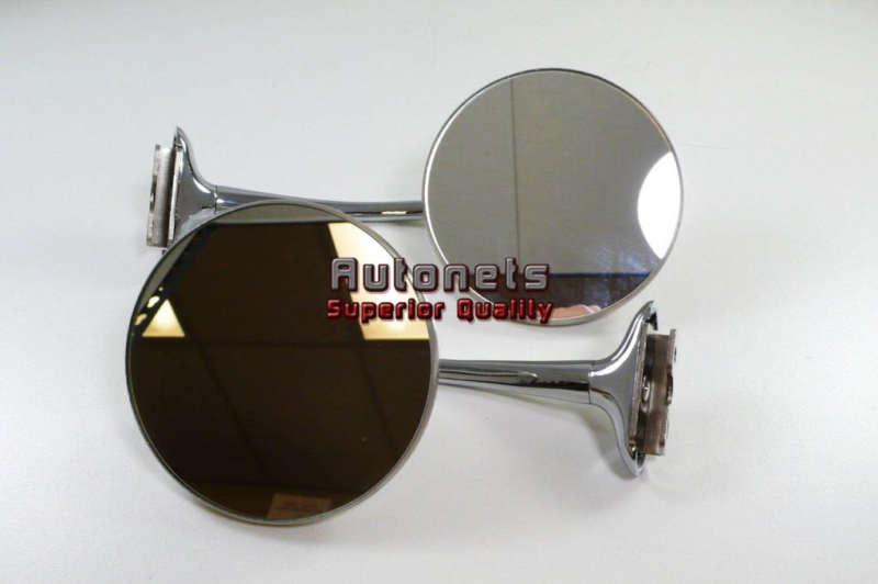 4" classic door peep side mirror long arm street hot rat rod universal fit