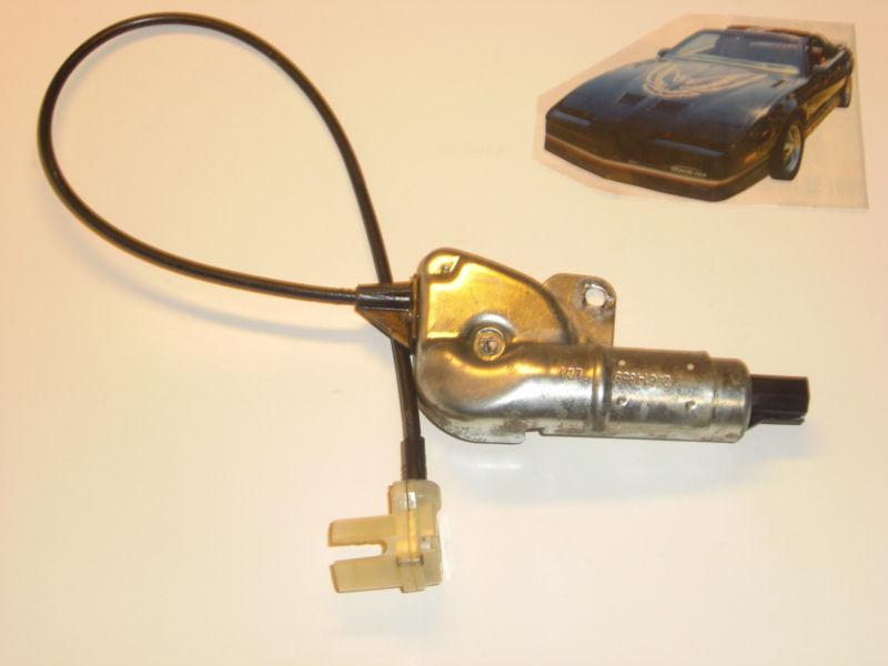 Power hatch trunk release solenoid 86-91 firebird camaro trans am key lock cable