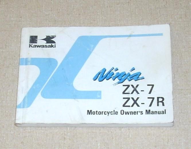 Kawasaki  zx7 zx7r zx750 ninja owners manual 1994
