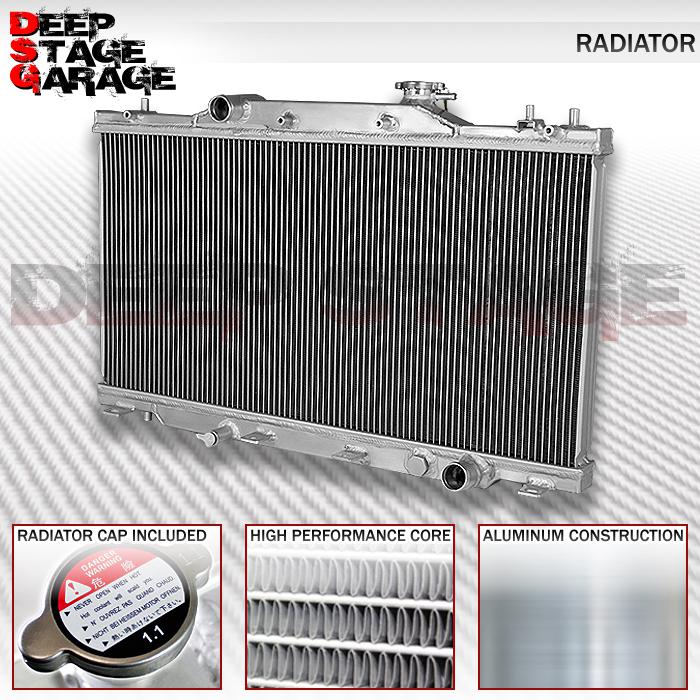 Aluminum racing dual core 2-row cooling radiator 02-06 acura rsx type-s/base