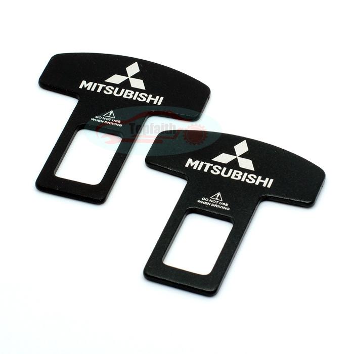 2x car safety seat belt buckle alarm clasp stopper eliminator for mitsubishi 