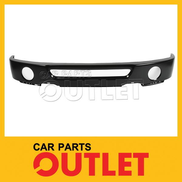 06-08 ford f150 front bumper primed black face bar for ptm type fx2 stx fog hole