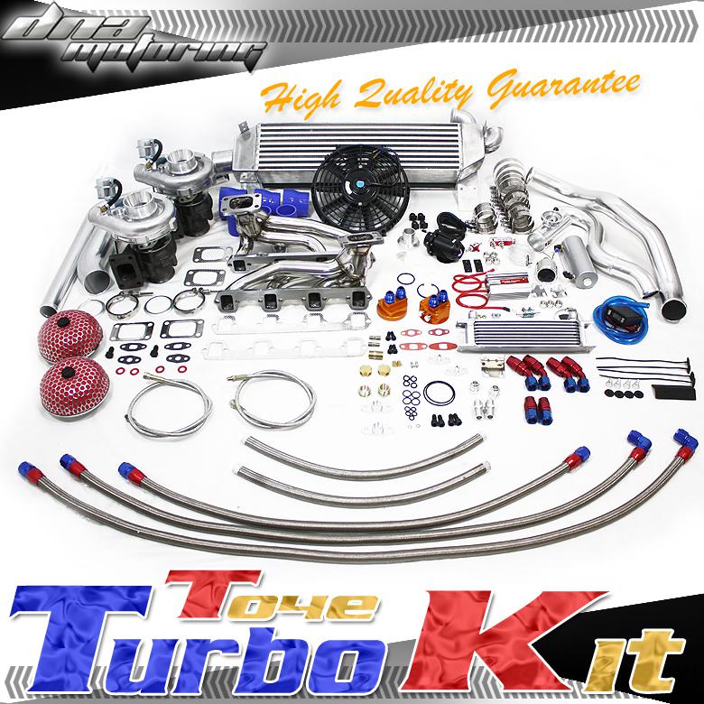 Mustang 5.0l v8 twin t3/t04e turbo/charger kit manifold