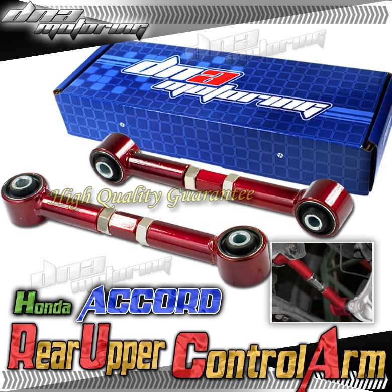 Accord/tl 08-11 steel alloy fully adjustable red rear lower control arm bar l+r