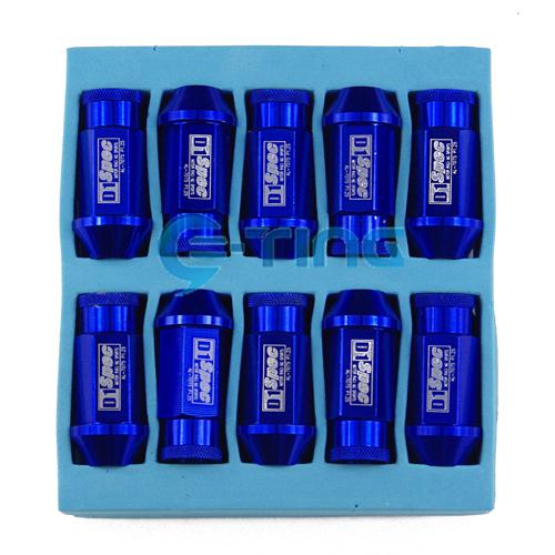 20pcs jdm d1 spec m12 x 1.25 racing lug wheel nuts screw blue aluminum universal