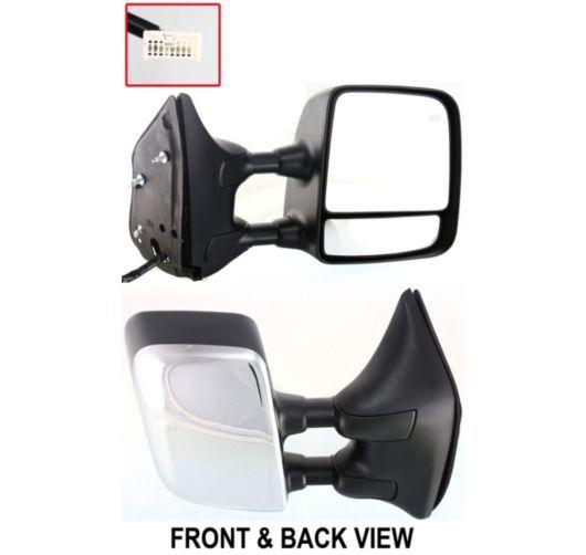 04-10 titan truck chrome towing power heated memory side mirror passenger right