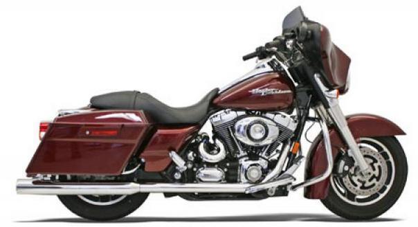 Bassani dual slip-on exhausts straight harley-davidson flt 1995-2010