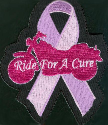 Breast cancer ride for a cure motorcycle vest patch 