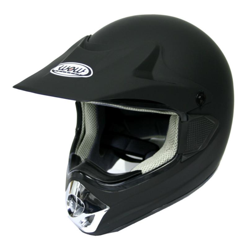 New adult motocross motorcross mx atv dirtbike helmet matt black s m l xl