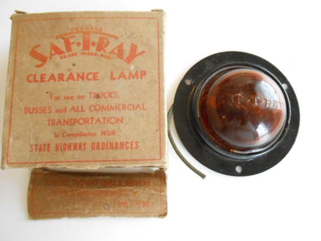 30 's 40 's ford dodge chevrolet truck saf-t-ray amber clearance lamp light nors