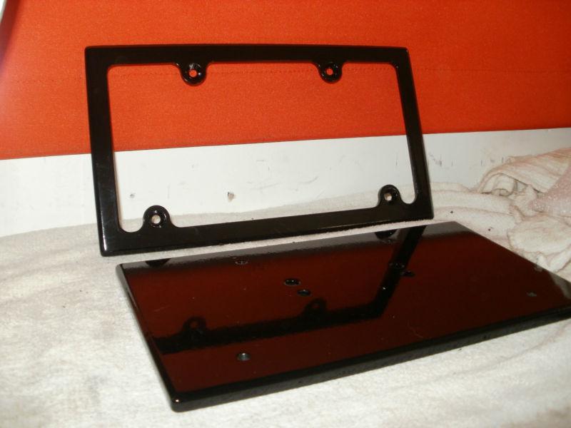 Harley etc. billet alumnium custom license plate tag mount & frame