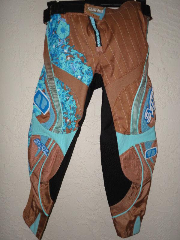 New with tags ~ msr mx starlet youth riding pants ~ tan/blue/black ~ size 24