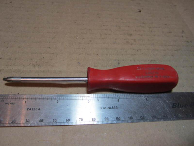 Snap-on tools #1 x 3" pozidrive phillips red hard handle screwdriver